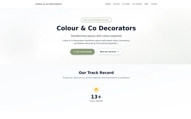 Preview of Colour Studio theme homepage
